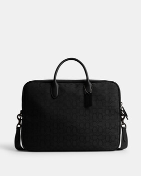 Theo Work Bag In Signature Jacquard