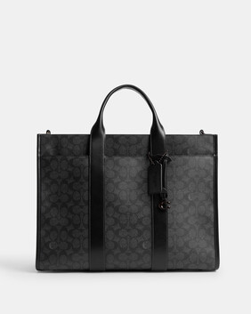 حقيبة يد ويسلي قماش قنب بشعار الماركة