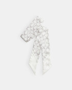 Vintage Signature Print Silk Skinny Scarf