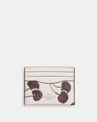 Slim Id Card Case With Cherry Print