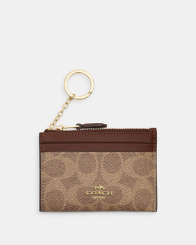 حافظة بطاقة هوية صغيرة رفيعة قماش قنب بشعار الماركة