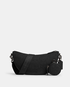 Hall Soft Sling Bag In Signature Jacquard 30