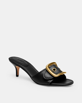 Margot Loved Leather Sandal With Oversized Buckle