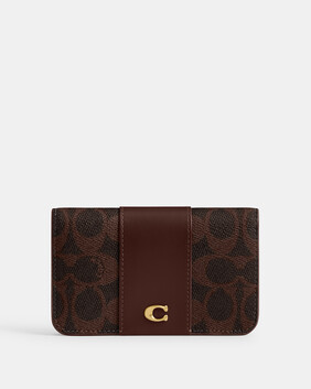 Essential Slim Card Case In Signature Canvas