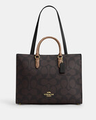 Maggie Tote Bag In Blocked Signature Canvas