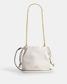 Faye Mini Drawstring Bag With Ruching