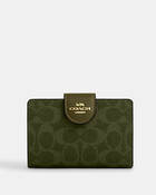 Medium Corner Zip Wallet In Signature Canvas