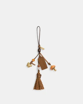 Mushroom Heritage Leather Bag Charm