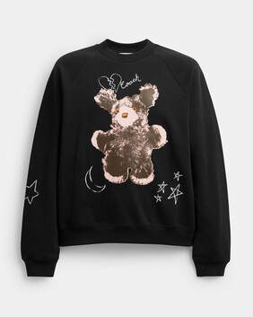 Hare Graphic Raglan Crewneck Sweatshirt