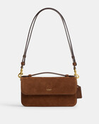Suede Elora Top Handle Crossbody Bag