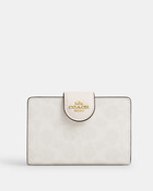 Medium Corner Zip Wallet In Signature Canvas