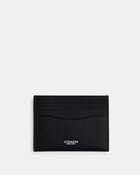 Flat Card Case In Natural Full-grain Leather