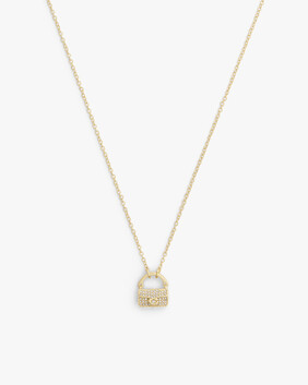 Iconic Charms Pav Handbag Pendant Necklace