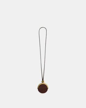 Runway Circle Leather Kisslock Pouch