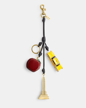 حلية حقيبة بتصميم معالم نيويورك الصغيرة