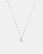 Signature Mother Of Pearl Coin Pendant Necklace