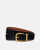 Harness Buckle Reversible Leather Belt
