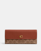 Mila Long Flap Wallet In Signature Canvas
